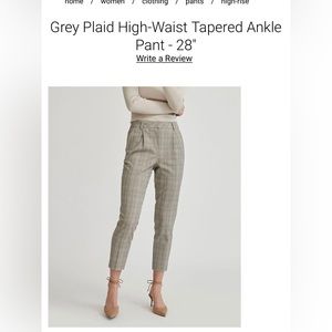 High waisted tapered crop trousers